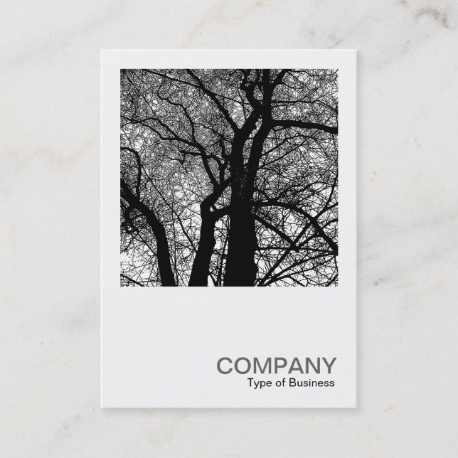 Tarjeta De Visita Foto cuadrada 0277 - Árbol de alto contraste (Anverso)