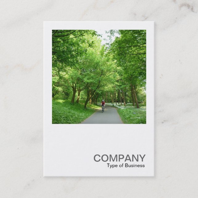 Tarjeta De Visita Foto cuadrada 0326 - Camino en bicicleta (Anverso)