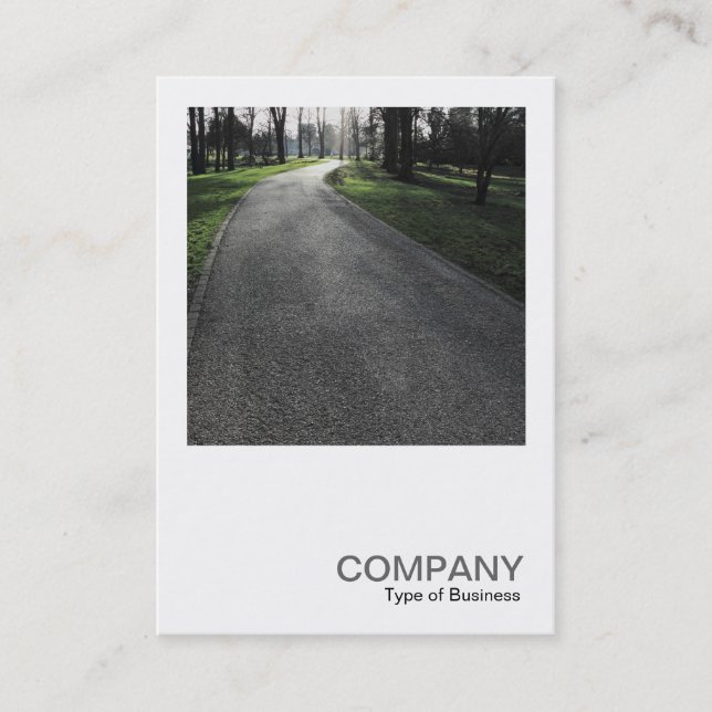 Tarjeta De Visita Foto cuadrada 0383 - Camino iluminado por el sol (Anverso)