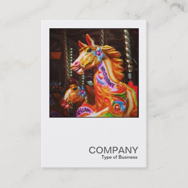 Tarjeta De Visita Foto cuadrada 0441 - Caballos circulantes (Anverso)