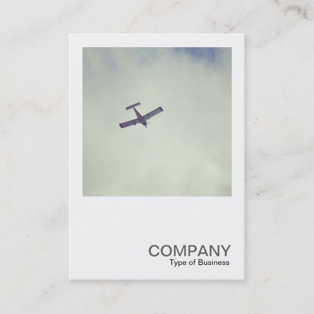 Tarjeta De Visita Foto cuadrada 0449 - Pasando el avión 02 (Anverso)