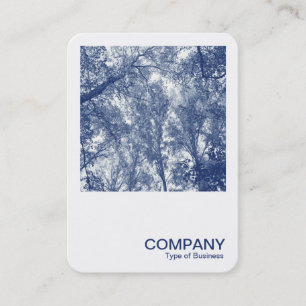 Tarjeta De Visita Foto cuadrada 0594 - Otoño azul - Cyanotype