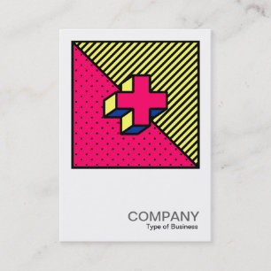 Tarjeta De Visita Foto cuadrada 0598 - Cruz de estilo neo-memphis