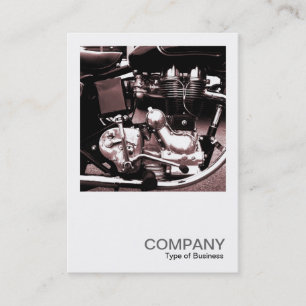 Tarjeta De Visita Foto cuadrada 059 - Motor clásico de moto