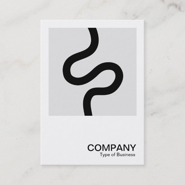 Tarjeta De Visita Foto cuadrada 0603 - Línea de curvas 02 (Anverso)