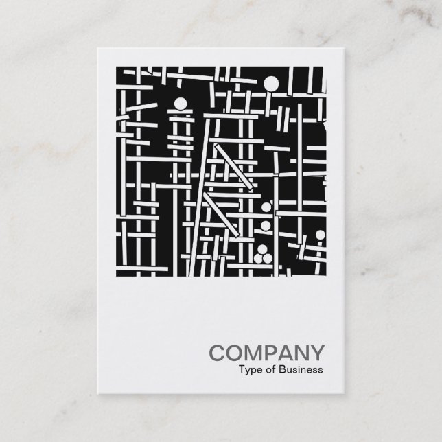 Tarjeta De Visita Foto cuadrada 081 - Estructura de bolas impares (Anverso)