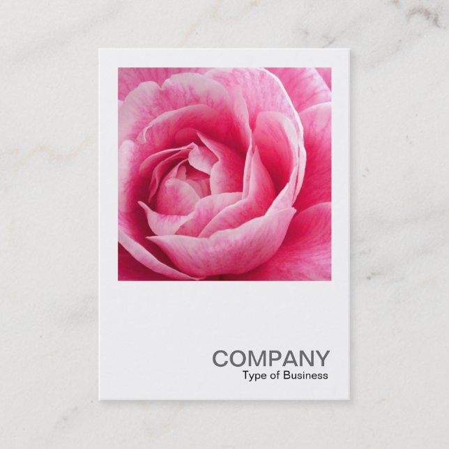 Tarjeta De Visita Foto cuadrada 082 - Camelia rosa (Anverso)