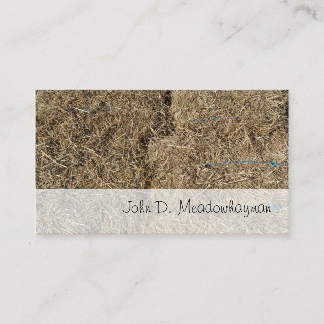 Tarjeta De Visita Foto cuadrada del primer de las balas de heno (Anverso)
