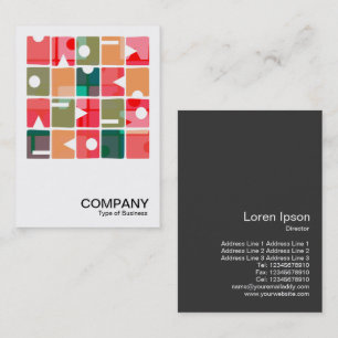 Tarjeta De Visita Foto cuadrada - Resumen de Rectángulos 120623