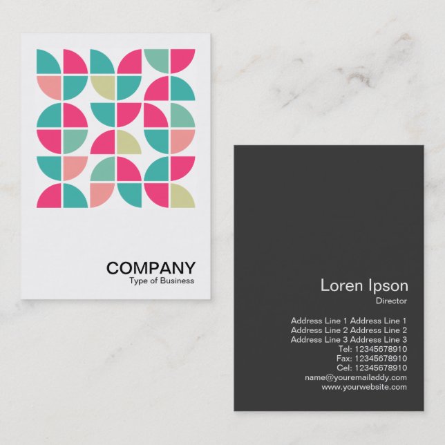 Tarjeta De Visita Foto cuadrada - Resumen Geométrico 110421 (Anverso / Reverso)