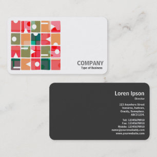 Tarjeta De Visita Foto cuadrada (v2) - Resumen de Rectángulos 120623