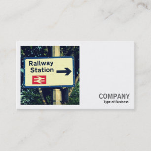 Tarjeta De Visita Foto cuadrada (v2) - Rótulo de la estación