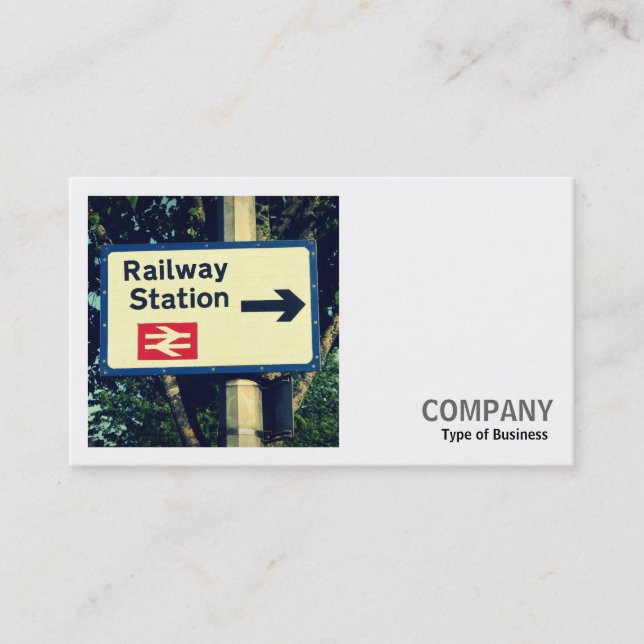 Tarjeta De Visita Foto cuadrada (v2) - Rótulo de la estación (Anverso)