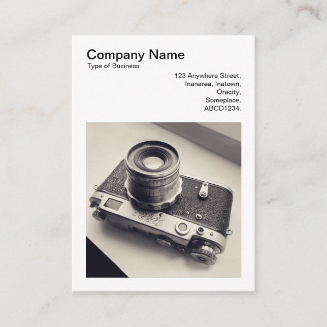Tarjeta De Visita Foto cuadrada (v3) - Cámara Ruso de Buscador 02 (Anverso)