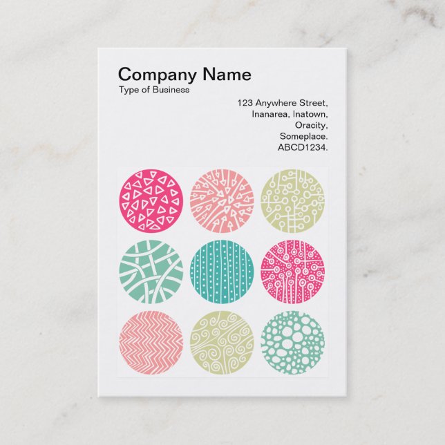 Tarjeta De Visita Foto cuadrada (v3) - Círculos decorativos 04 (Anverso)