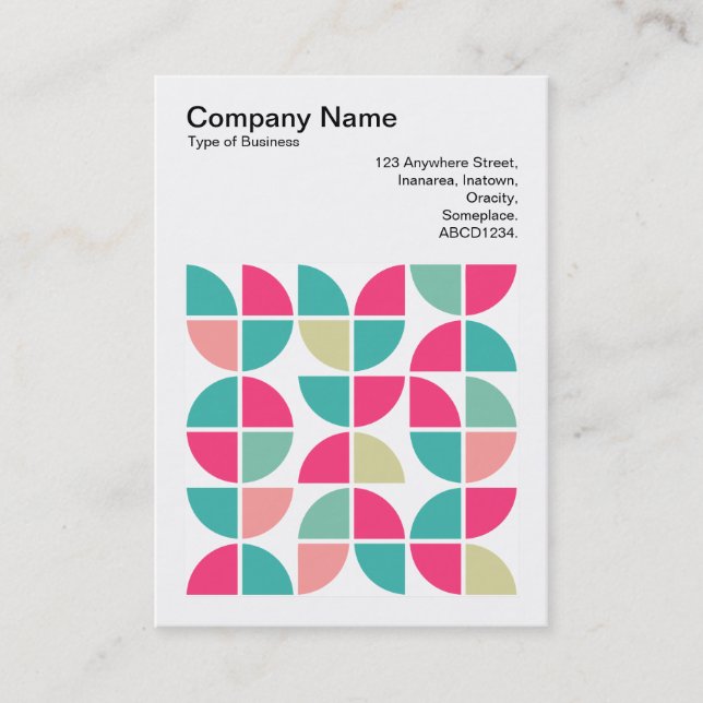 Tarjeta De Visita Foto cuadrada (v3) - Geométrica abstracta 110421 (Anverso)