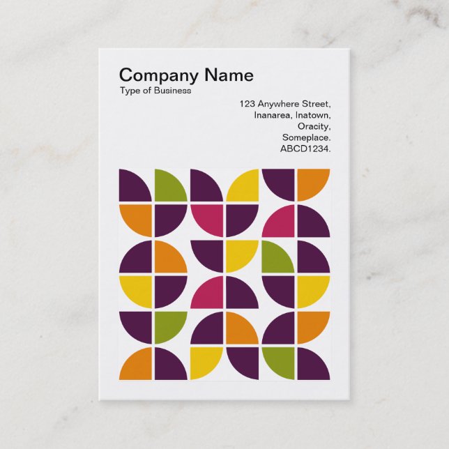 Tarjeta De Visita Foto cuadrada (v3) - Geométrica abstracta 110421v2 (Anverso)