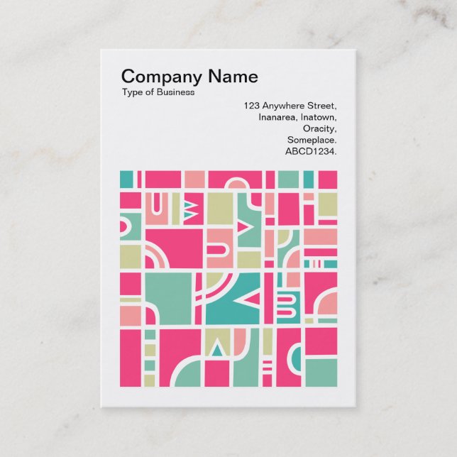 Tarjeta De Visita Foto cuadrada (v3) - Modelo abstracto 170715 (Anverso)