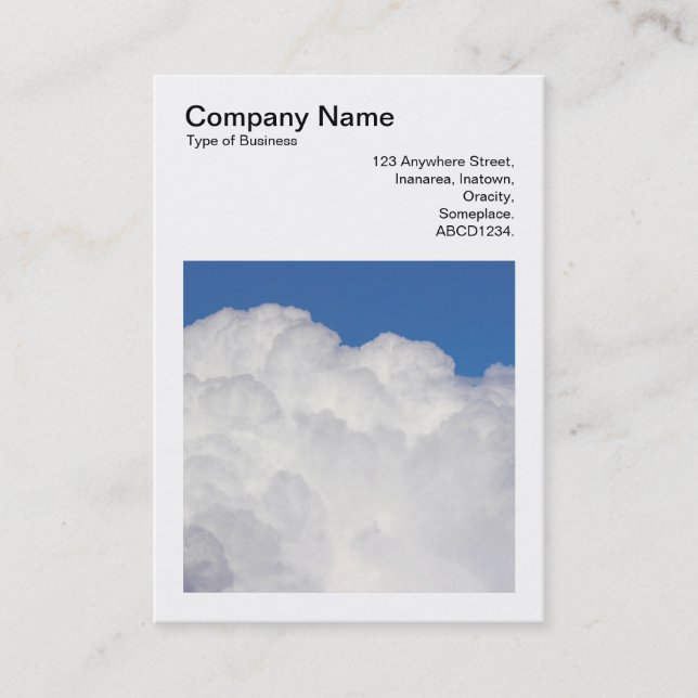 Tarjeta De Visita Foto cuadrada (v3) - Nubes de cúmulo (Anverso)