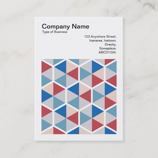 Tarjeta De Visita Foto cuadrada (v3) - Patrón hexagonal 05 (Anverso)