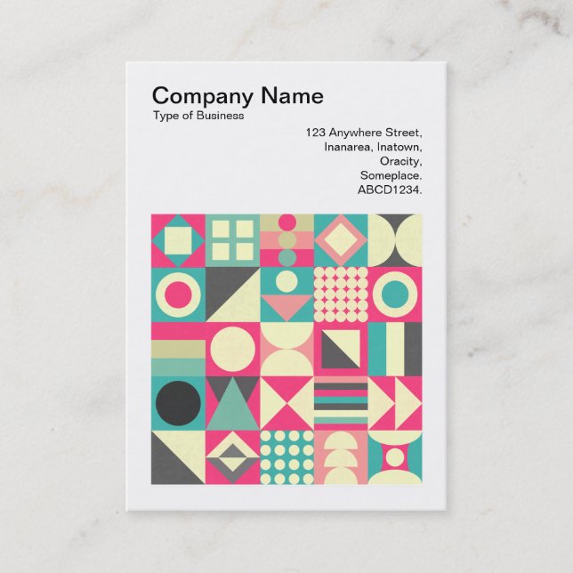 Tarjeta De Visita Foto cuadrada (v3) - plazas abstractas 110419 (Anverso)