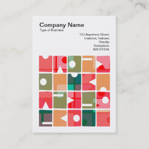 Tarjeta De Visita Foto cuadrada (v3) - Resumen de Rectángulos 120623