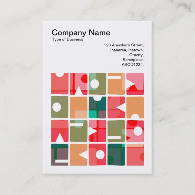 Tarjeta De Visita Foto cuadrada (v3) - Resumen de Rectángulos 120623 (Anverso)