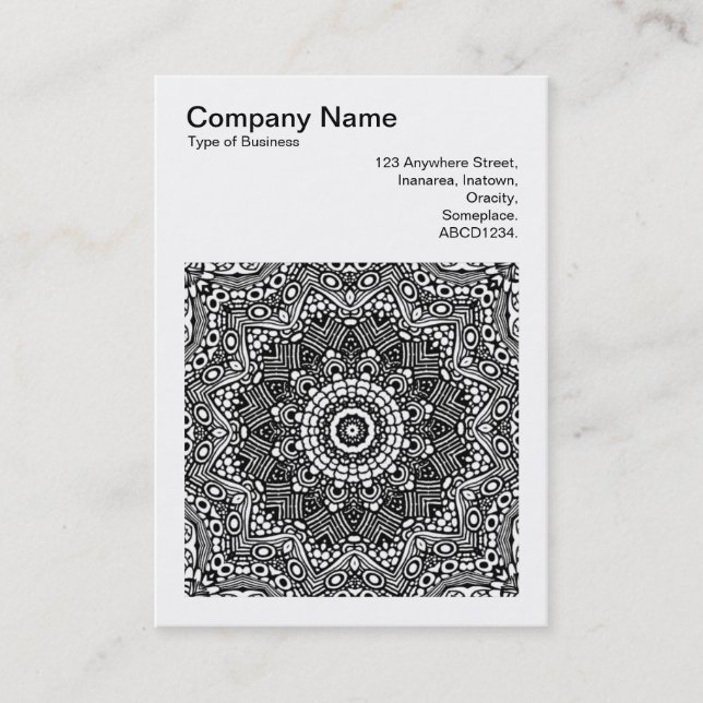 Tarjeta De Visita Foto cuadrada (v3) - Resumen Kaleidoscope 06 (Anverso)