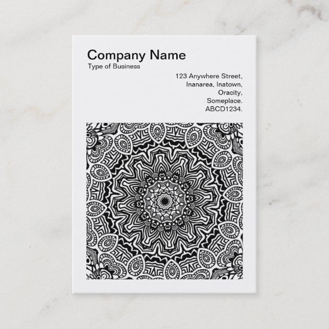 Tarjeta De Visita Foto cuadrada (v3) - Resumen Kaleidoscope 07 (Anverso)