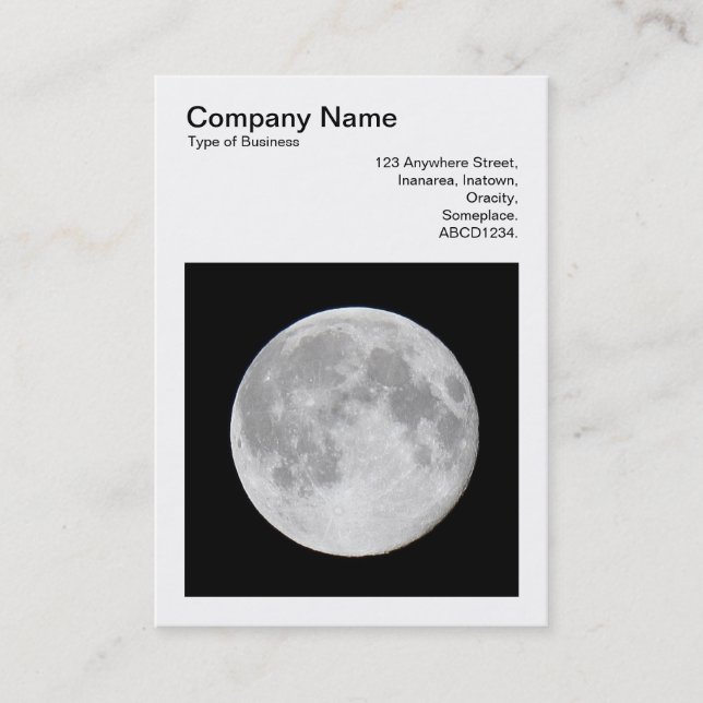 Tarjeta De Visita Foto cuadrada (v3) - Super Moon (Anverso)