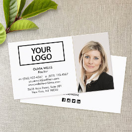 Tarjeta De Visita Foto de adición de blanco profesional