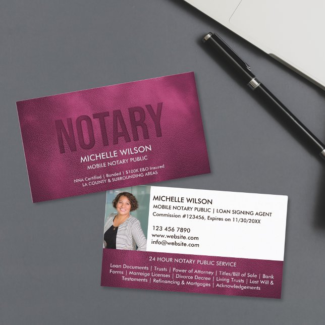 Tarjeta De Visita Foto de agente de firma de préstamos para notario  (Subido por el creador)