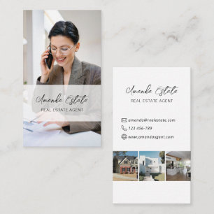 Tarjeta De Visita Foto de agente inmobiliario profesional