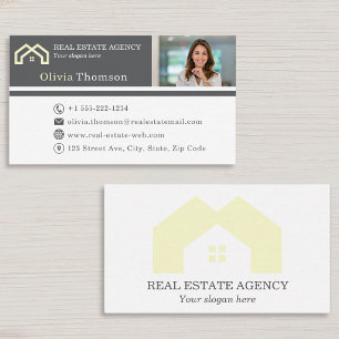Tarjeta De Visita Foto de agente inmobiliario profesional