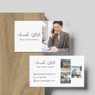 Tarjeta De Visita Foto de agente inmobiliario profesional