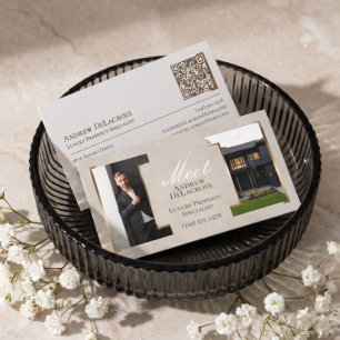 Tarjeta De Visita Foto de agente inmobiliario profesional moderno de
