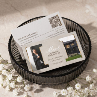 Tarjeta De Visita Foto de agente inmobiliario profesional moderno de