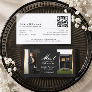 Tarjeta De Visita Foto de agente inmobiliario profesional moderno de