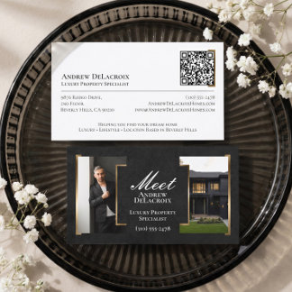 Tarjeta De Visita Foto de agente inmobiliario profesional moderno de
