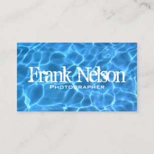 Tarjeta De Visita Foto de agua de piscina azul acuático