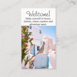Tarjeta De Visita Foto de alquiler de Airbnb House y código QR Moder
