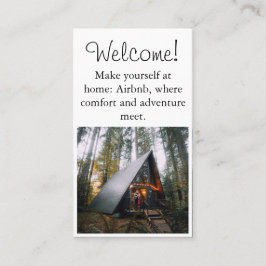 Tarjeta De Visita Foto de alquiler de Airbnb House y código QR Moder