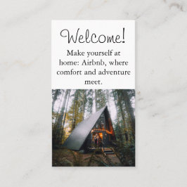 Tarjeta De Visita Foto de alquiler de Airbnb House y código QR Moder