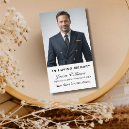 Tarjeta De Visita Foto de amor Oración conmemorativa del funeral