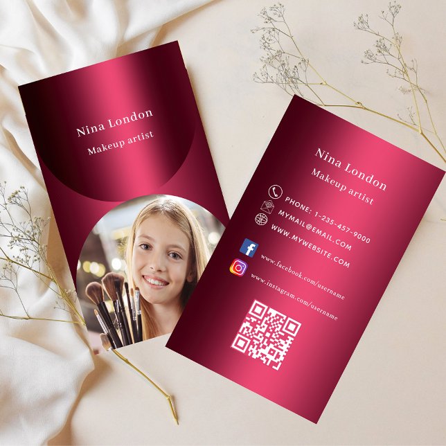 Tarjeta De Visita Foto de arca borgoñona código Qr prima en medios s (Subido por el creador)
