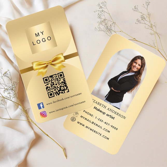 Tarjeta De Visita Foto de arco iris dorado Qr medios sociales (Subido por el creador)