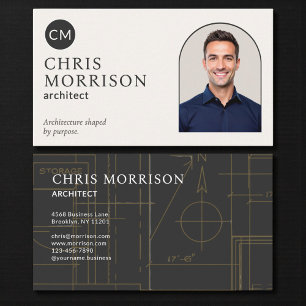 Tarjeta De Visita Foto de Arquitecto Profesional 