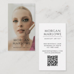 Tarjeta De Visita Foto de Artista de Maquillaje Moderno