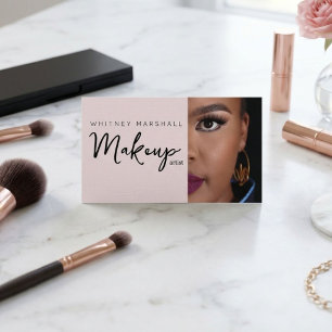 Tarjeta De Visita Foto de Artista de Maquillaje Rosa Rubor 