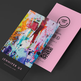 Tarjeta De Visita Foto de artista profesional rosa negro